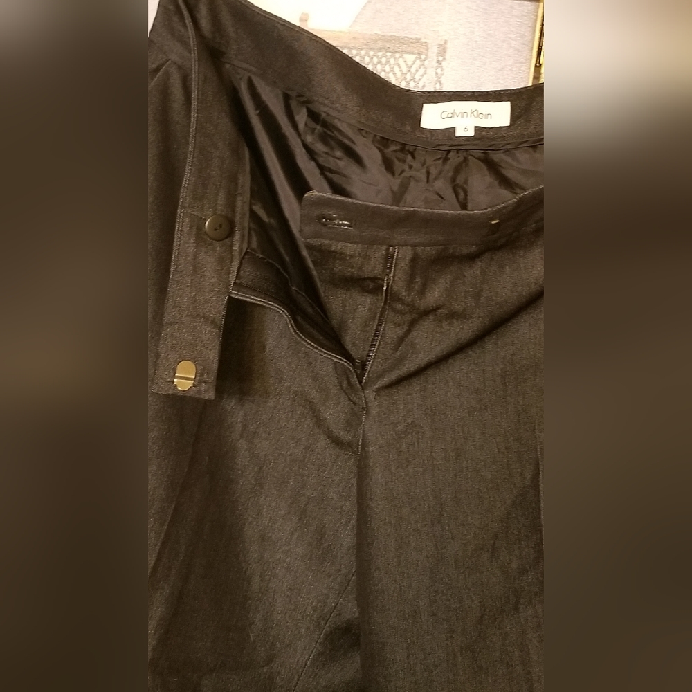Calvin Klein Dark Grey Slacks/Pants/straight legs